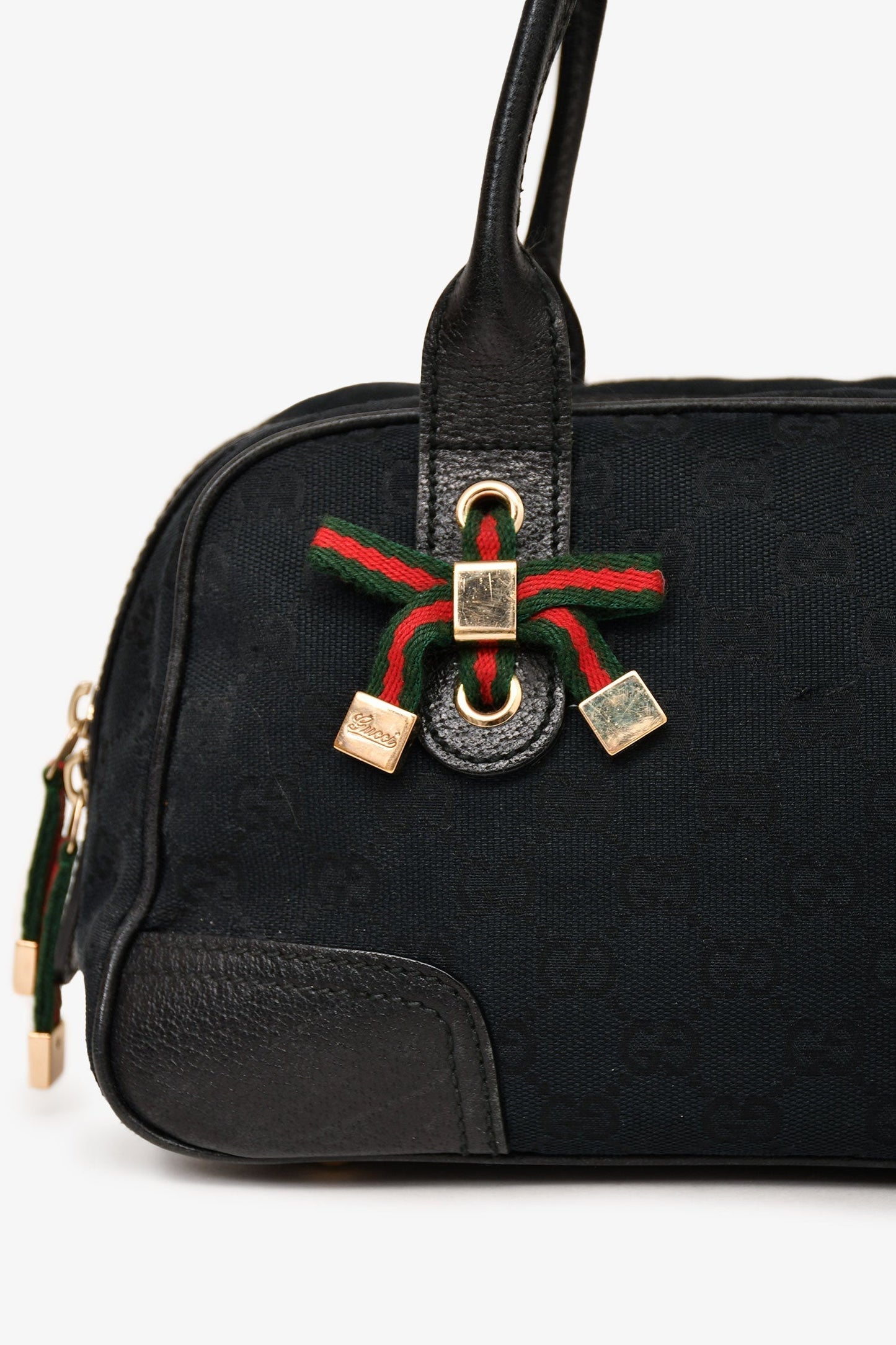 Gucci Leather Canvas Shoulder Bag