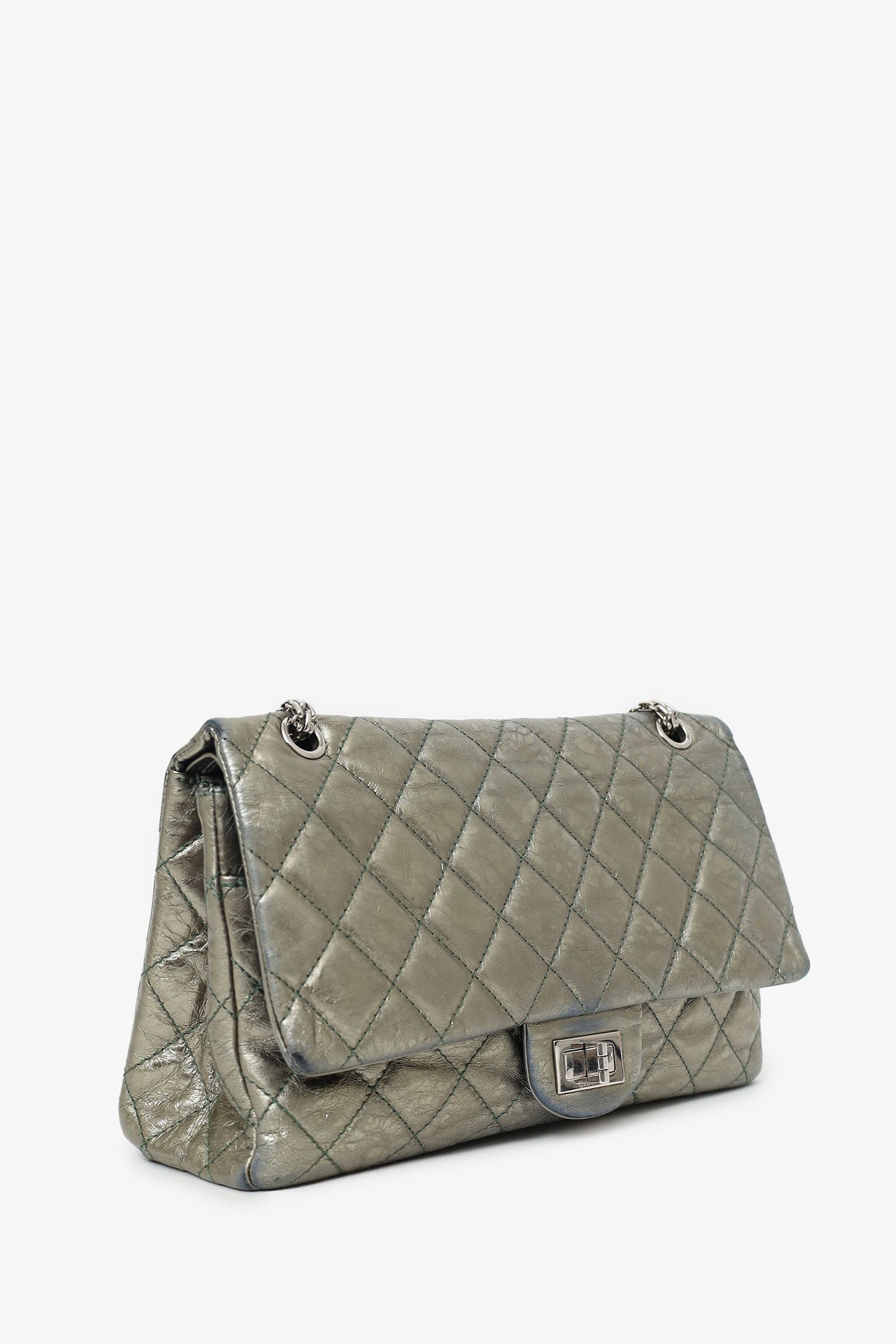 Chanel™ Silver Metallic Reissue 226 Double Flap Bag (As Is)