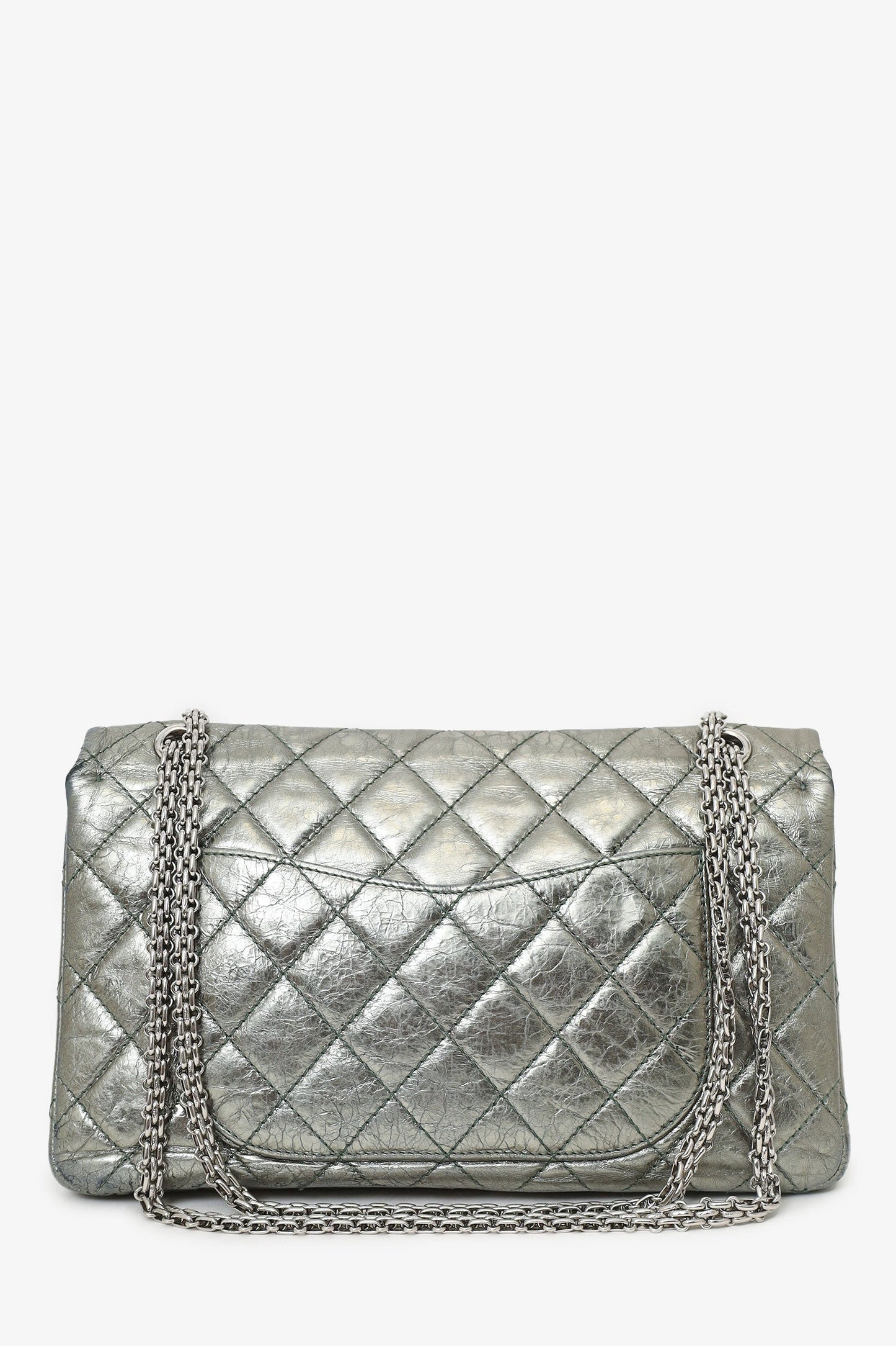 Chanel™ Silver Metallic Reissue 226 Double Flap Bag (As Is)