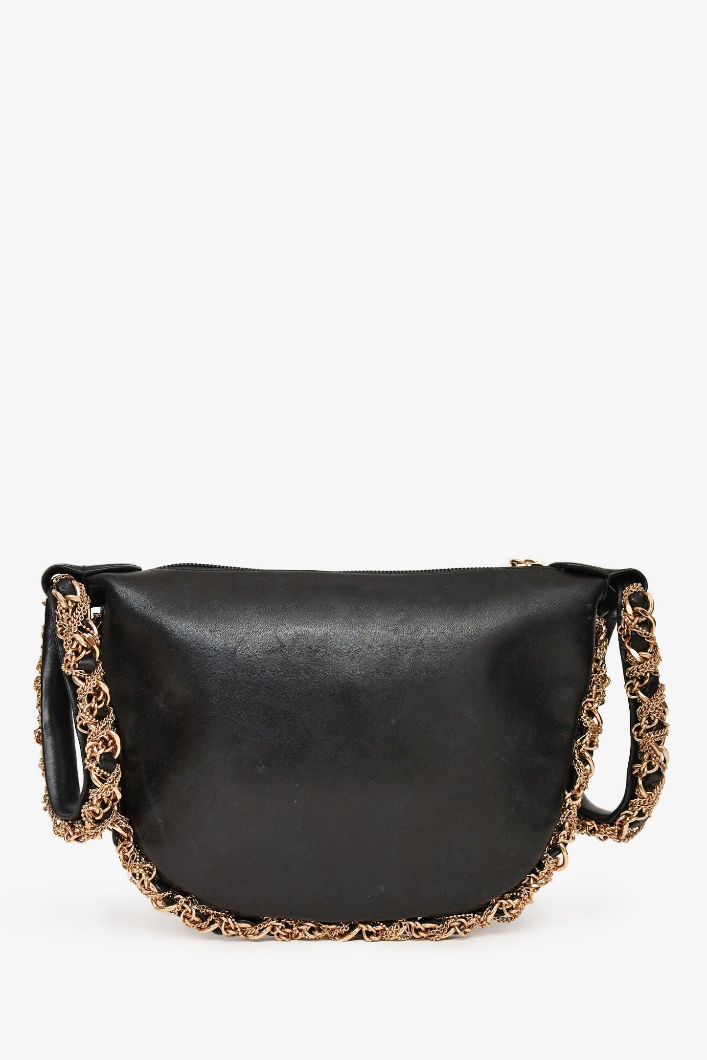 Chanel™ 2012/13 Black Lambskin Twisted Chain Hobo Mini Handbag