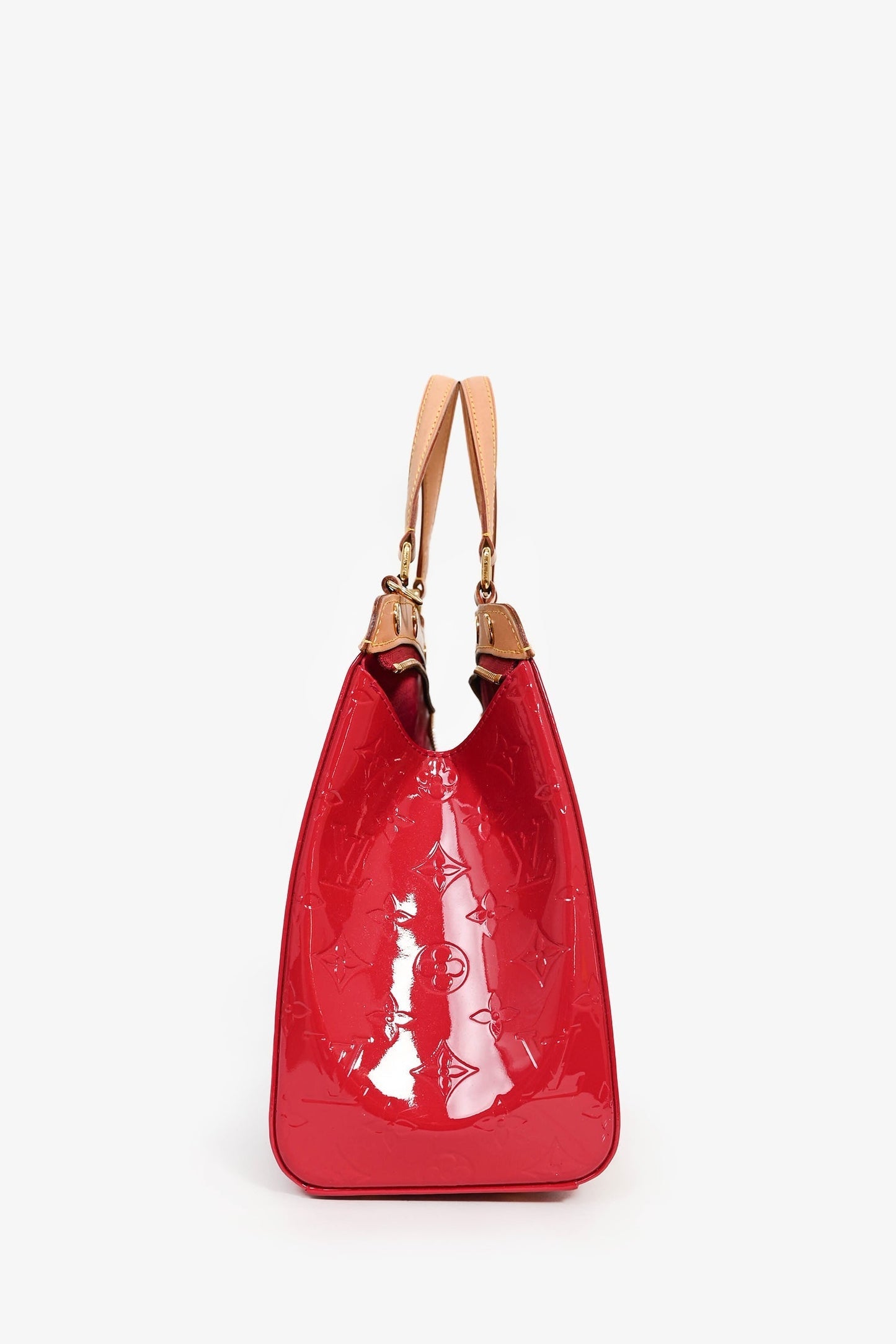 Louis Vuitton 2012 Magenta Vernis Monogram Brea MM Top Handle with Strap