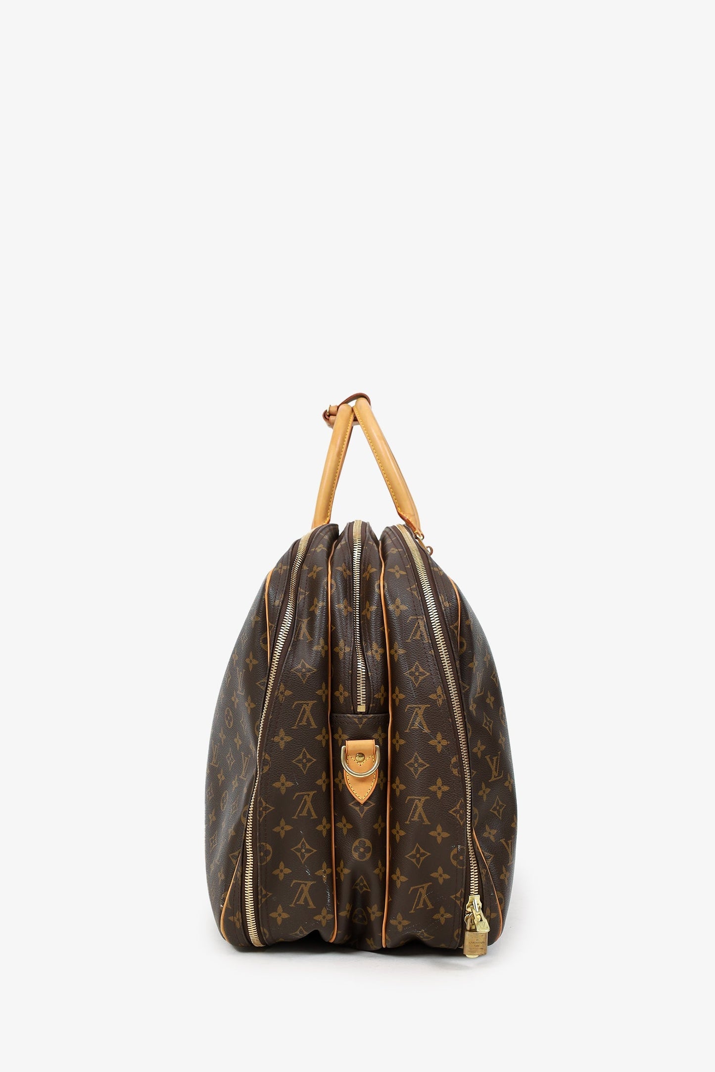 Louis Vuitton 2003 Brown Monogram Alize 55 Travel Bag With Strap
