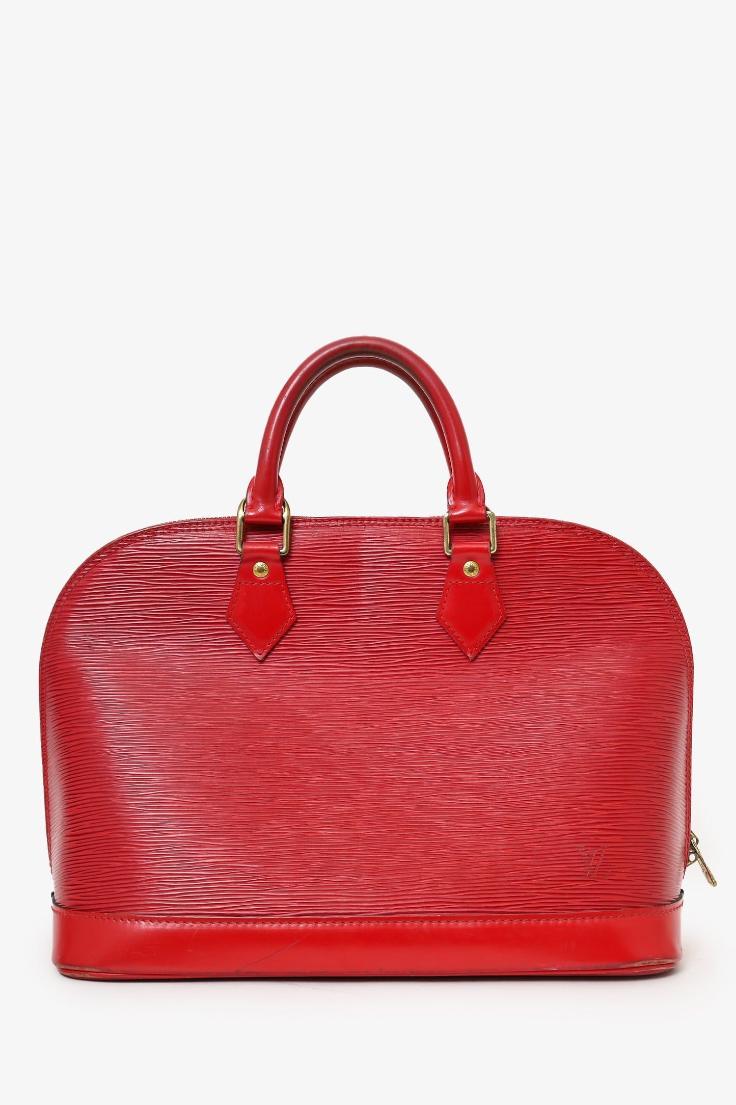 Louis Vuitton 2002 Red Epi Leather Alma PM Top Handle (As Is)