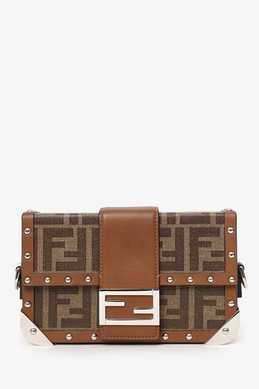 Fendi 2020 Brown FF 1974 Baguette Trunk Bag