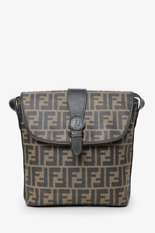 Fendi Vintage FF Coated Canvas Crossbody Bag