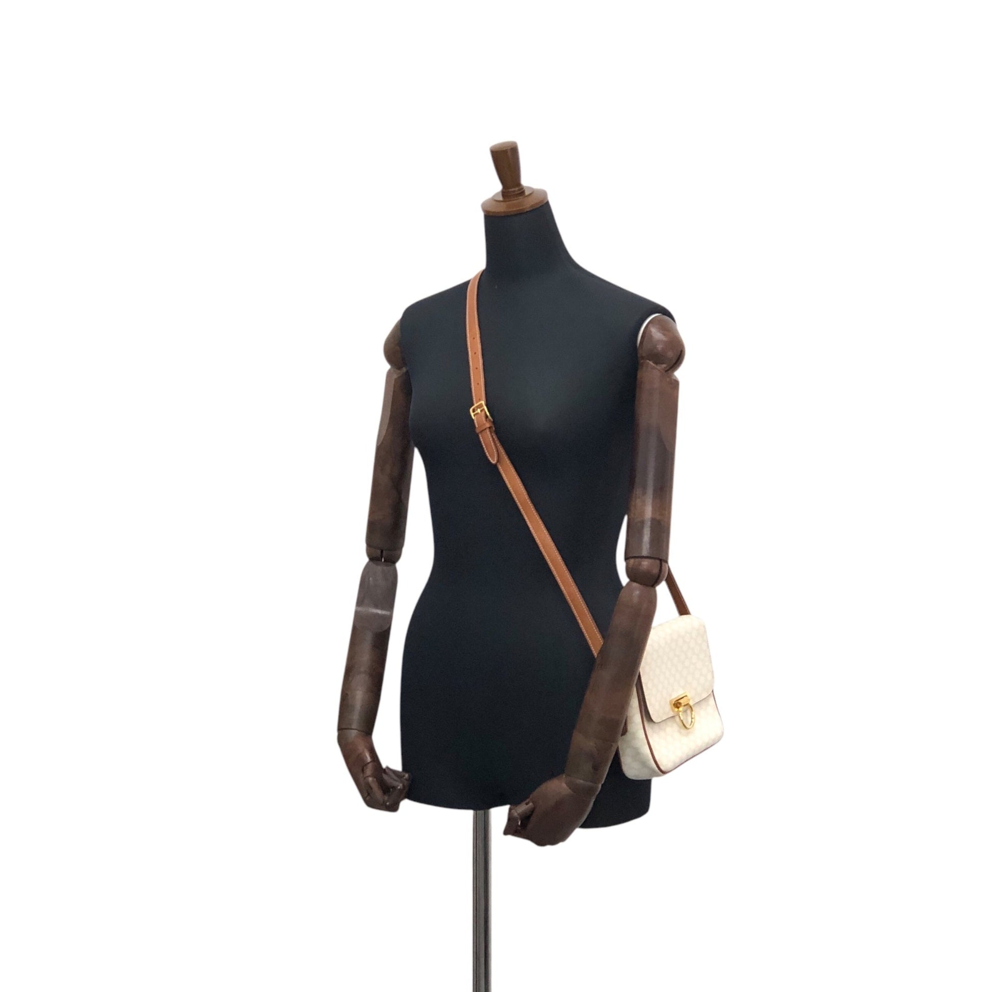 CELINE Macadam Gancini Shoulder bag White w4jb3k