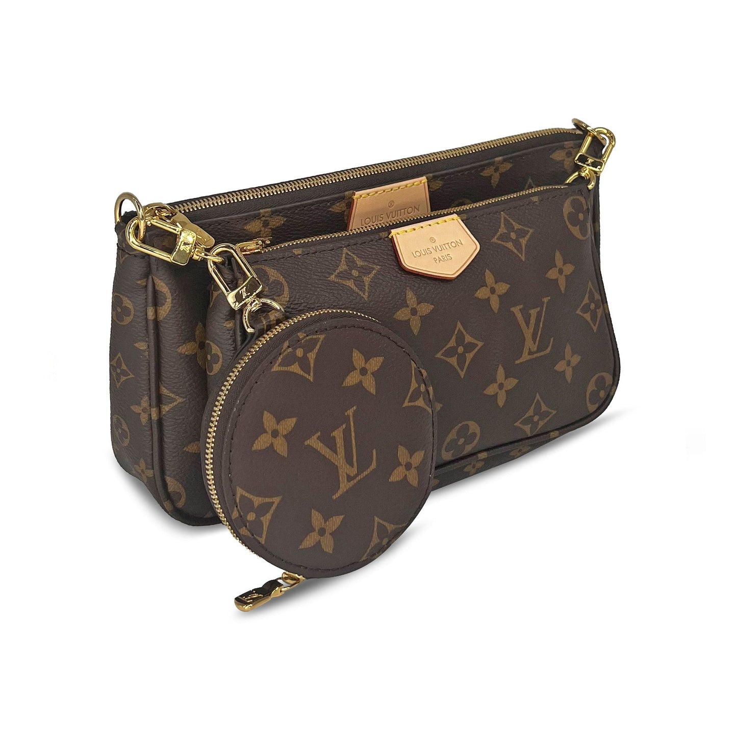 Louis Vuitton Multi Pochette Accessories monogram Khaki Clutch