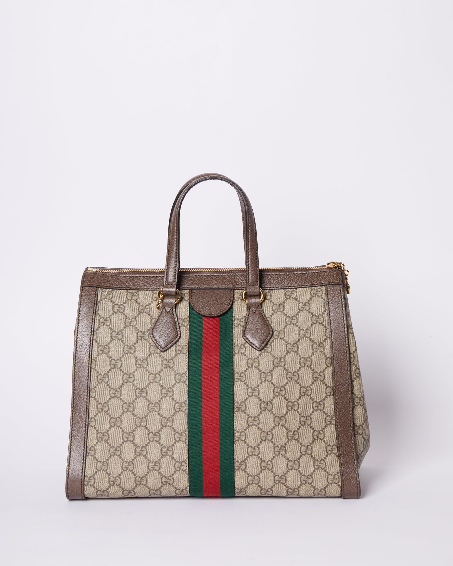 Gucci Lou Leather Canvas Shoulder Bag