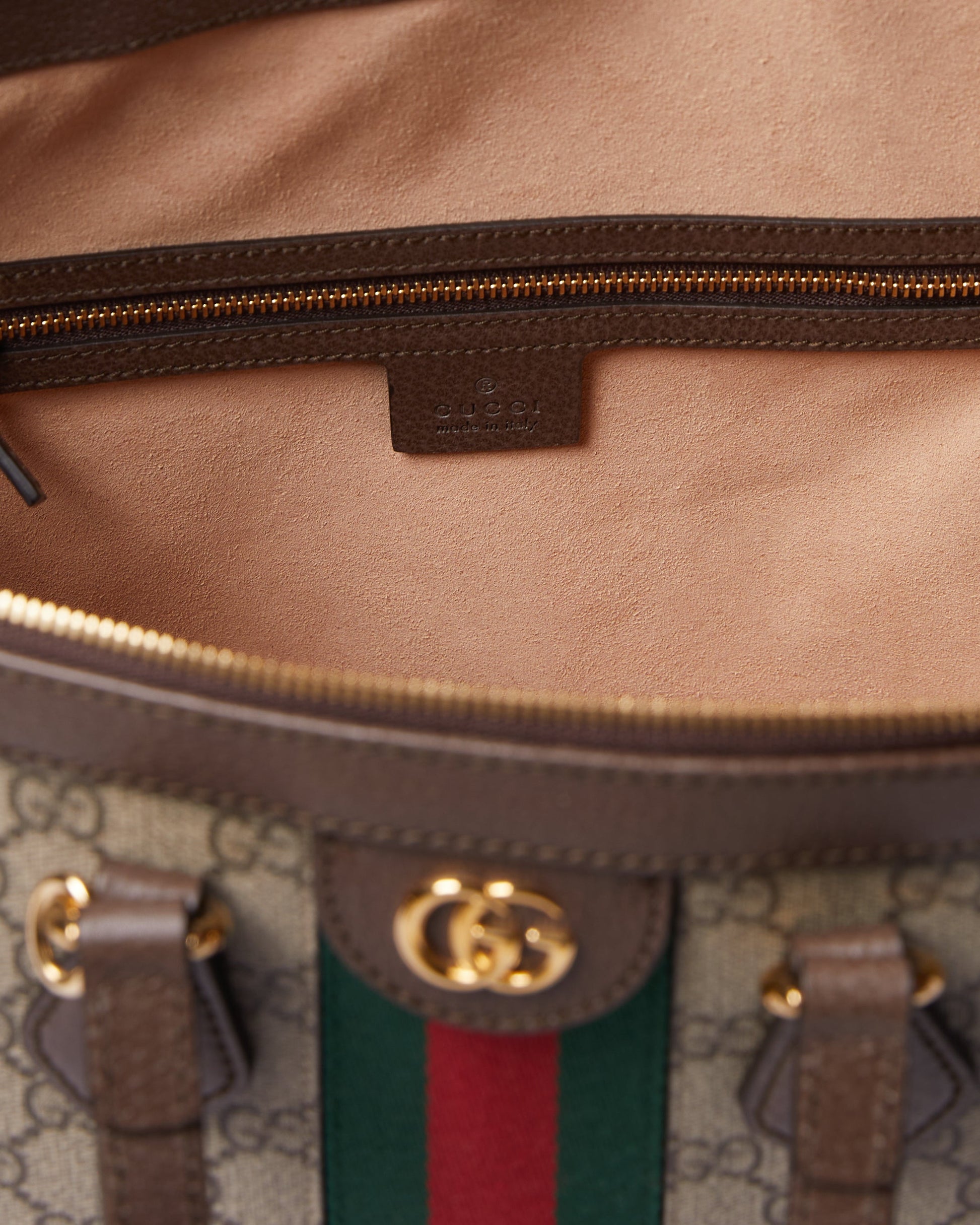 Gucci Lou Leather Canvas Shoulder Bag