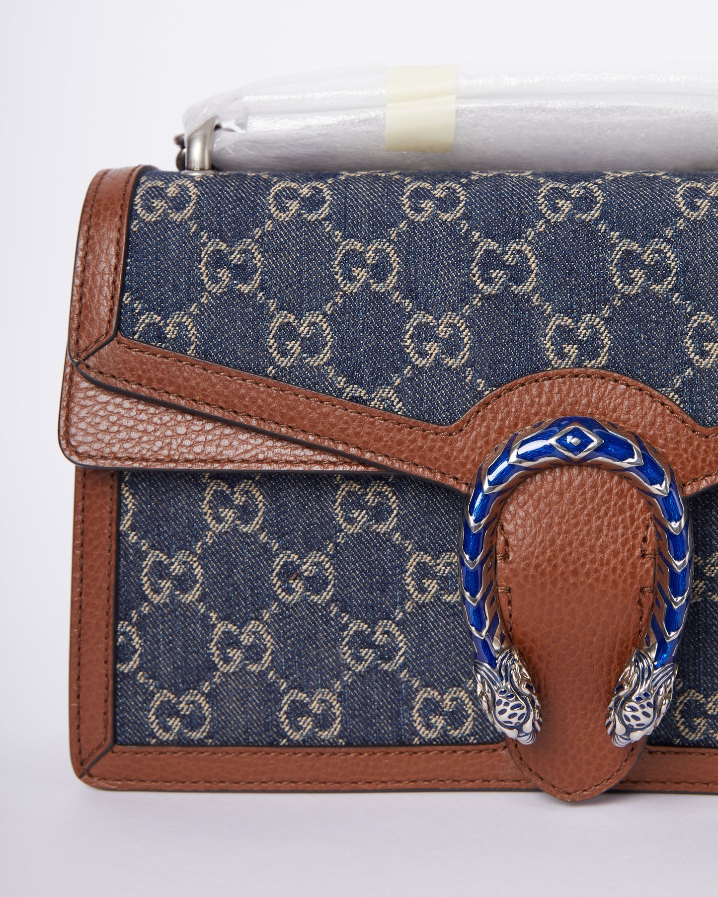 Gucci Lou Monogram Chain Leather Shoulder Bag