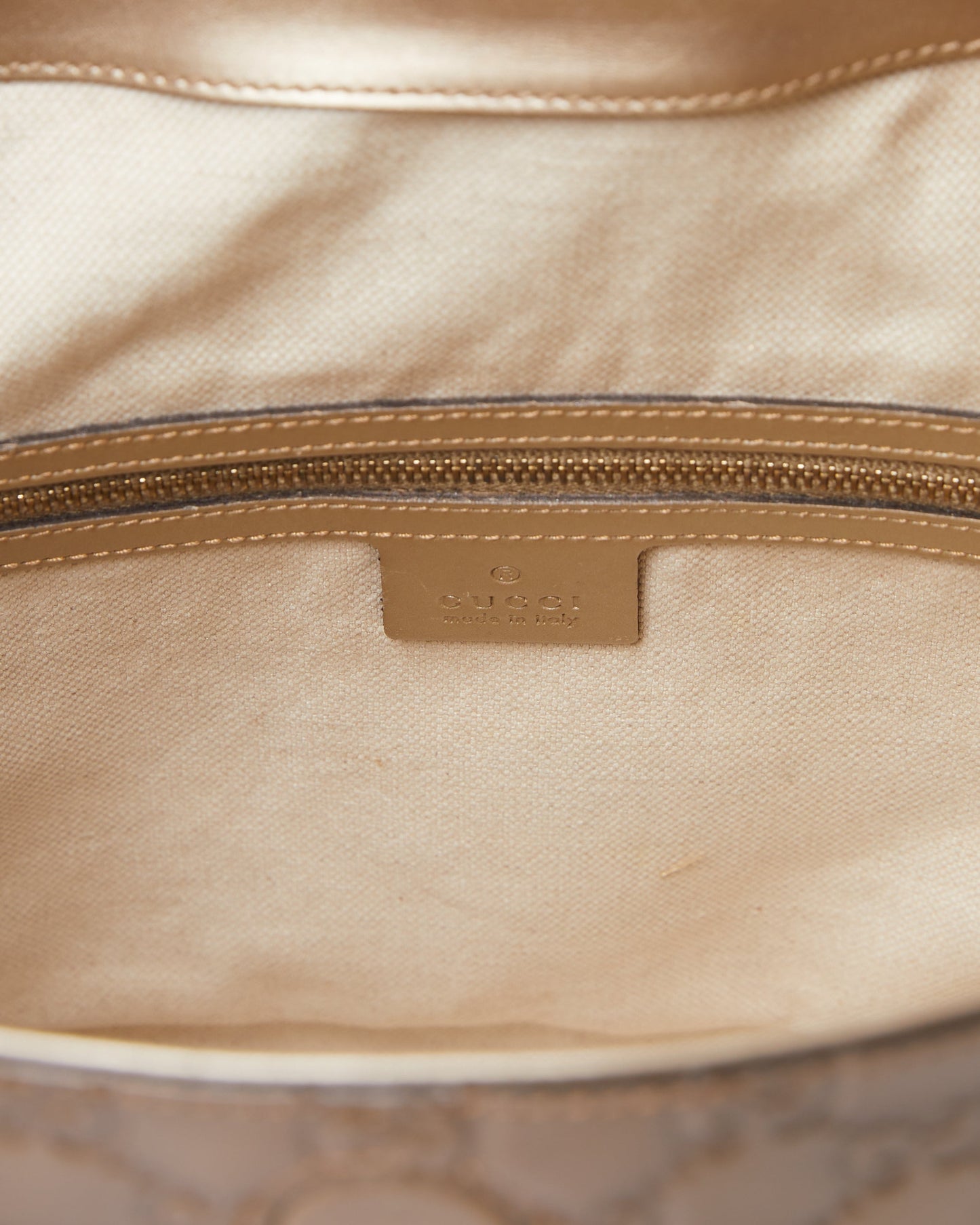 Gucci Lou Leather Canvas Tote