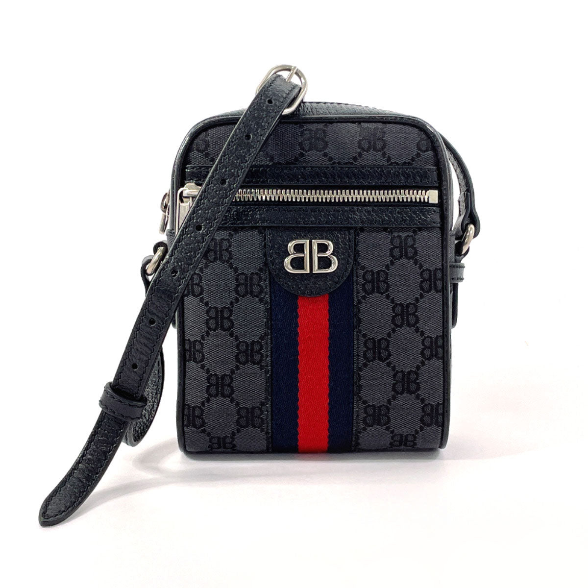 Gucci Leather Canvas Shoulder Bag