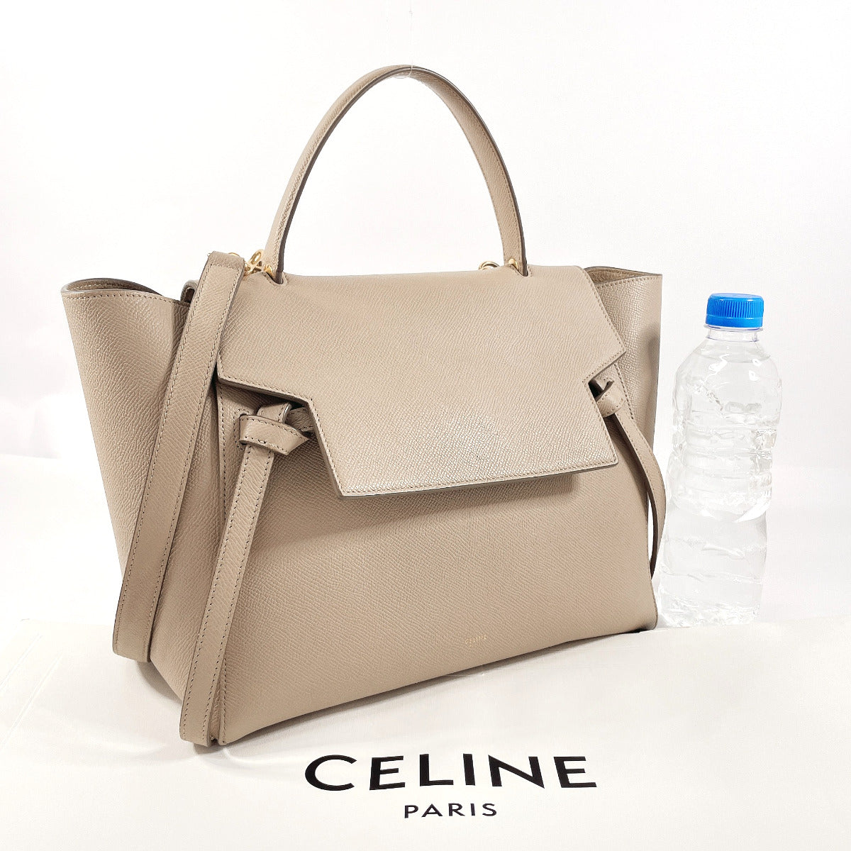 CELINE Shoulder Bag leather beige Belt bag mini Women