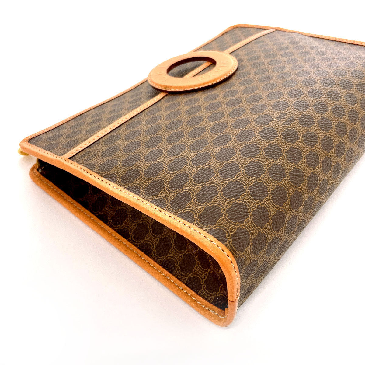 CELINE business bag PVC Brown Macadam Women