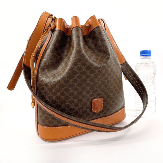 CELINE Shoulder Bag PVC, Leather Brown purse Macadam Women