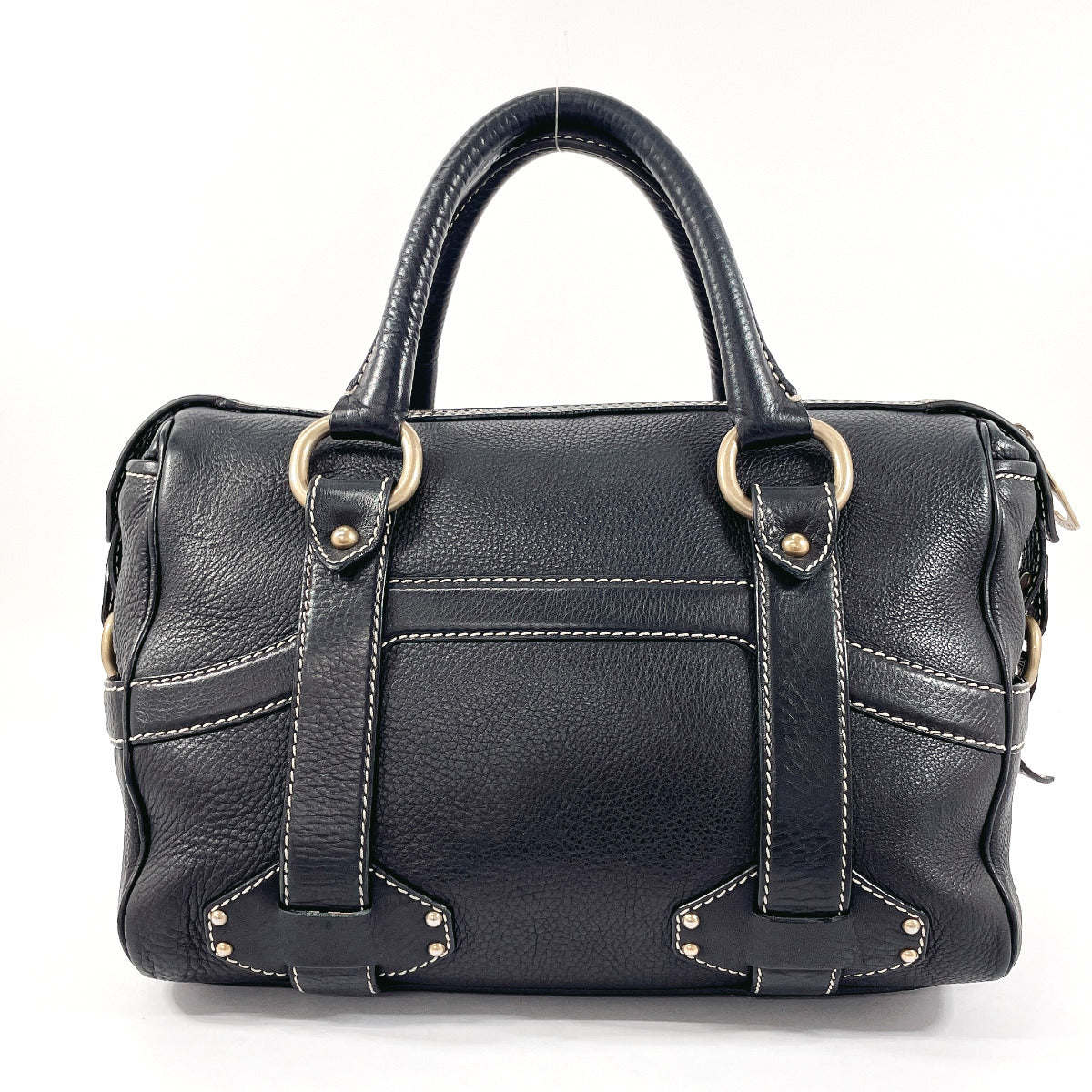 CELINE Handbag leather black Women