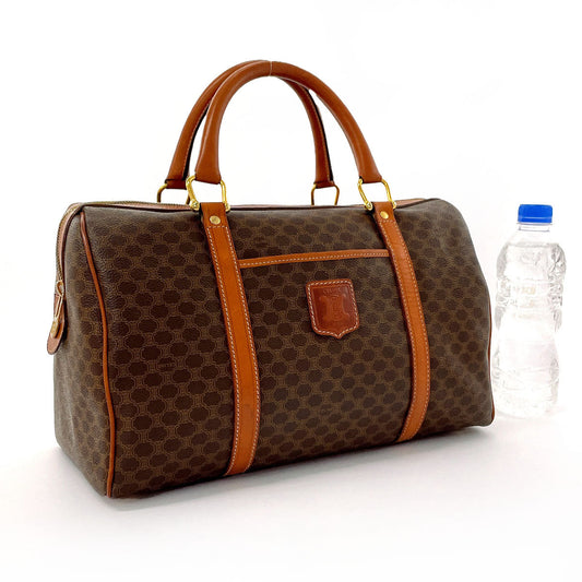 CELINE Handbag PVC, Leather Brown Macadam Mini Boston Women