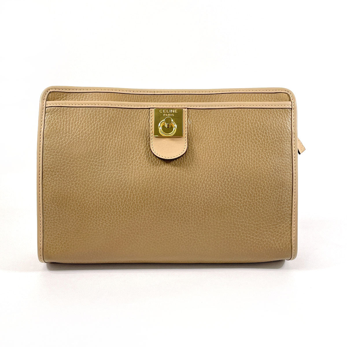 CELINE business bag leather beige unisex