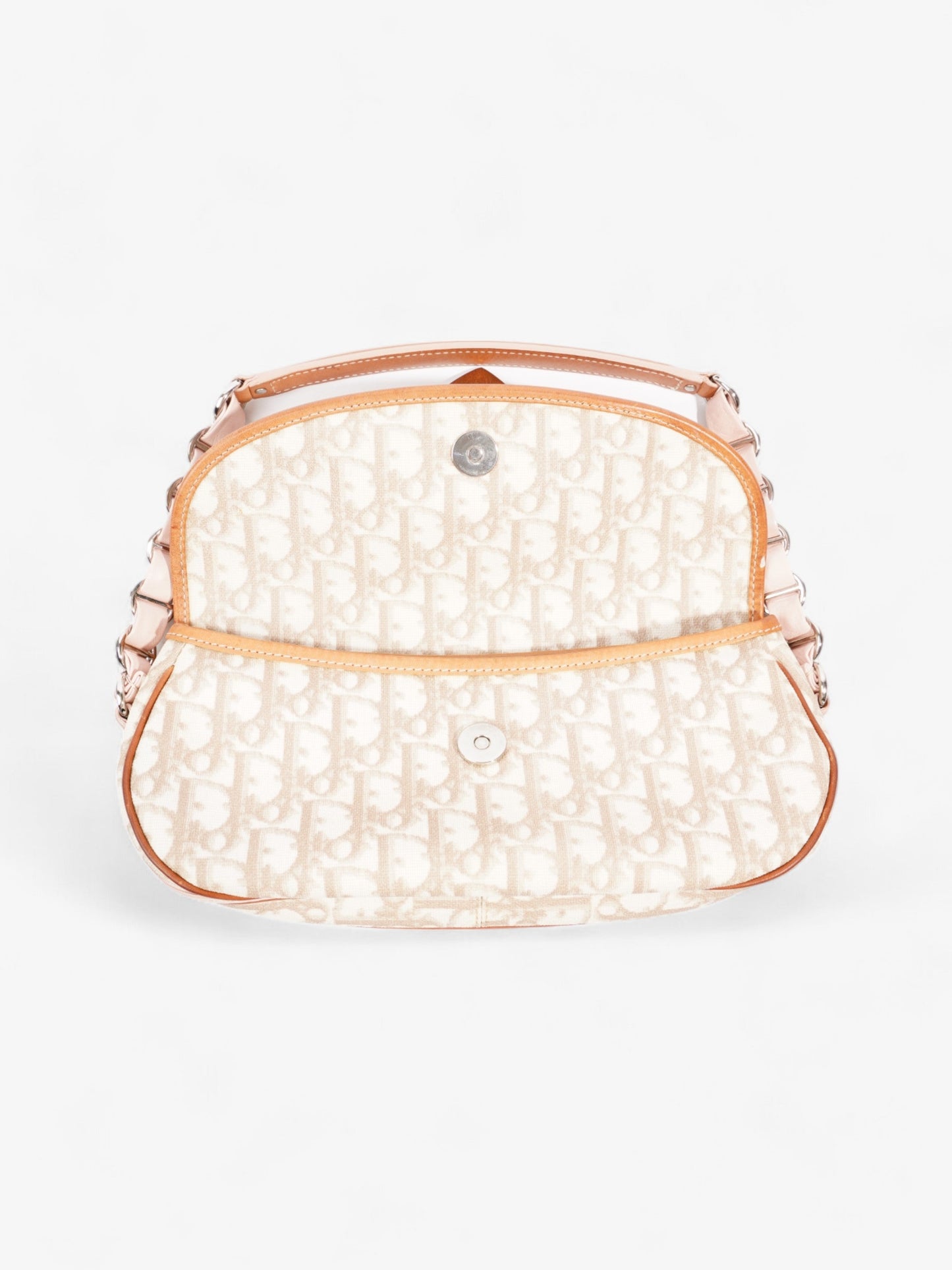 Christian Dior Romantic Shoulder Bag Beige / Pink Canvas