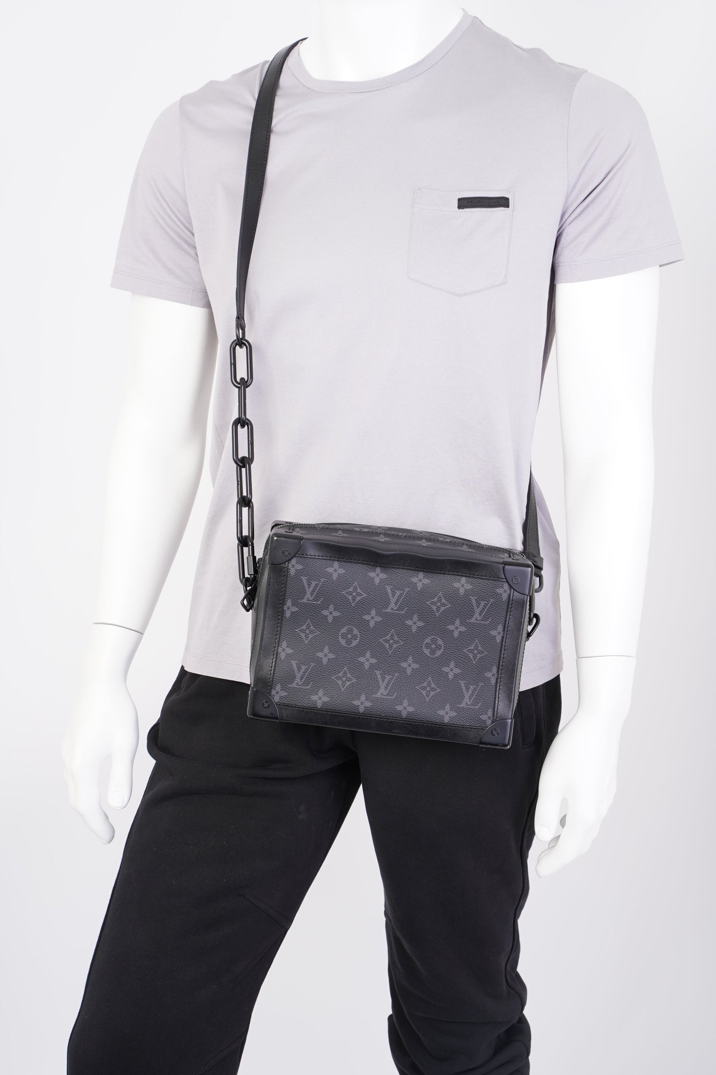 Louis Vuitton Soft Trunk Damier Graphite Coated Canvas Handbag