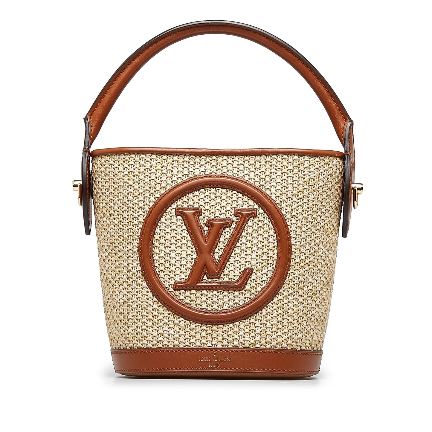 LOUIS VUITTON Raffia Petit Bucket Bucket Bag