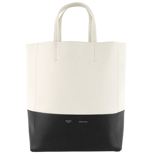 Luxury CELINE Vertical Cabas Small Bicolour Tote Bag