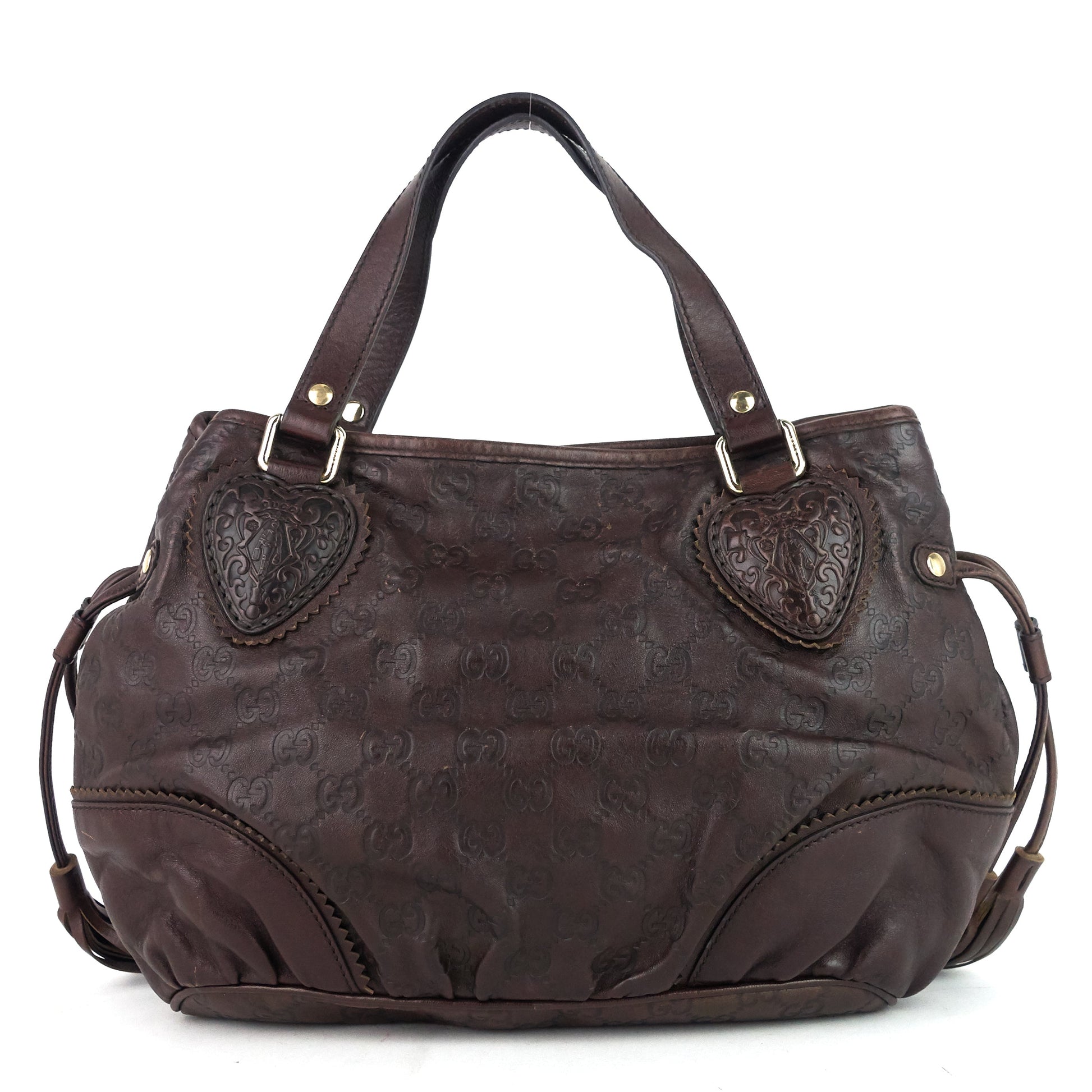 Gucci Leather Monogram Tote Style 19