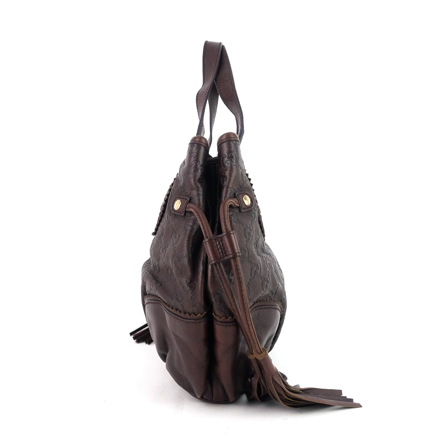 Gucci Leather Monogram Tote Style 19