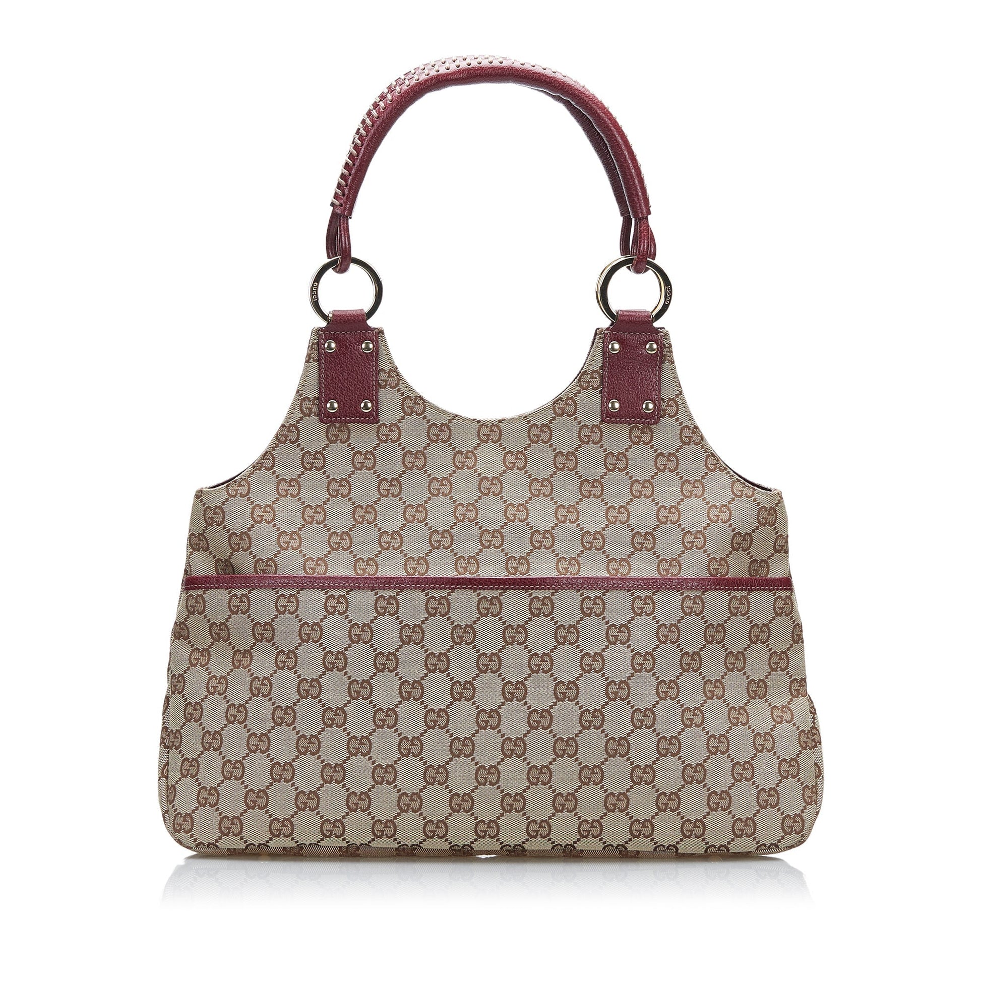 Gucci Leather Canvas Handbag