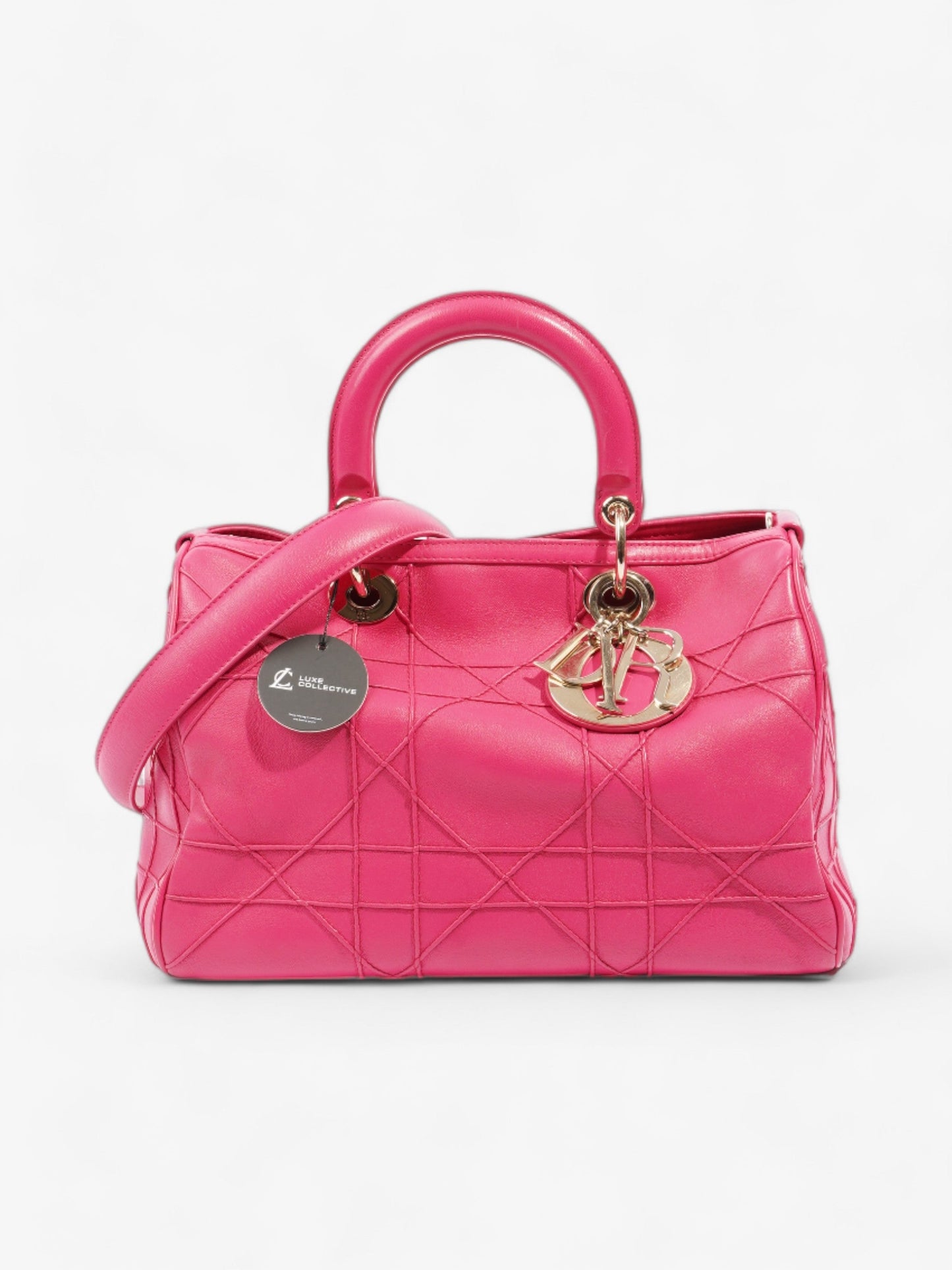 Christian Dior Granville Polochon Bag Pink Leather