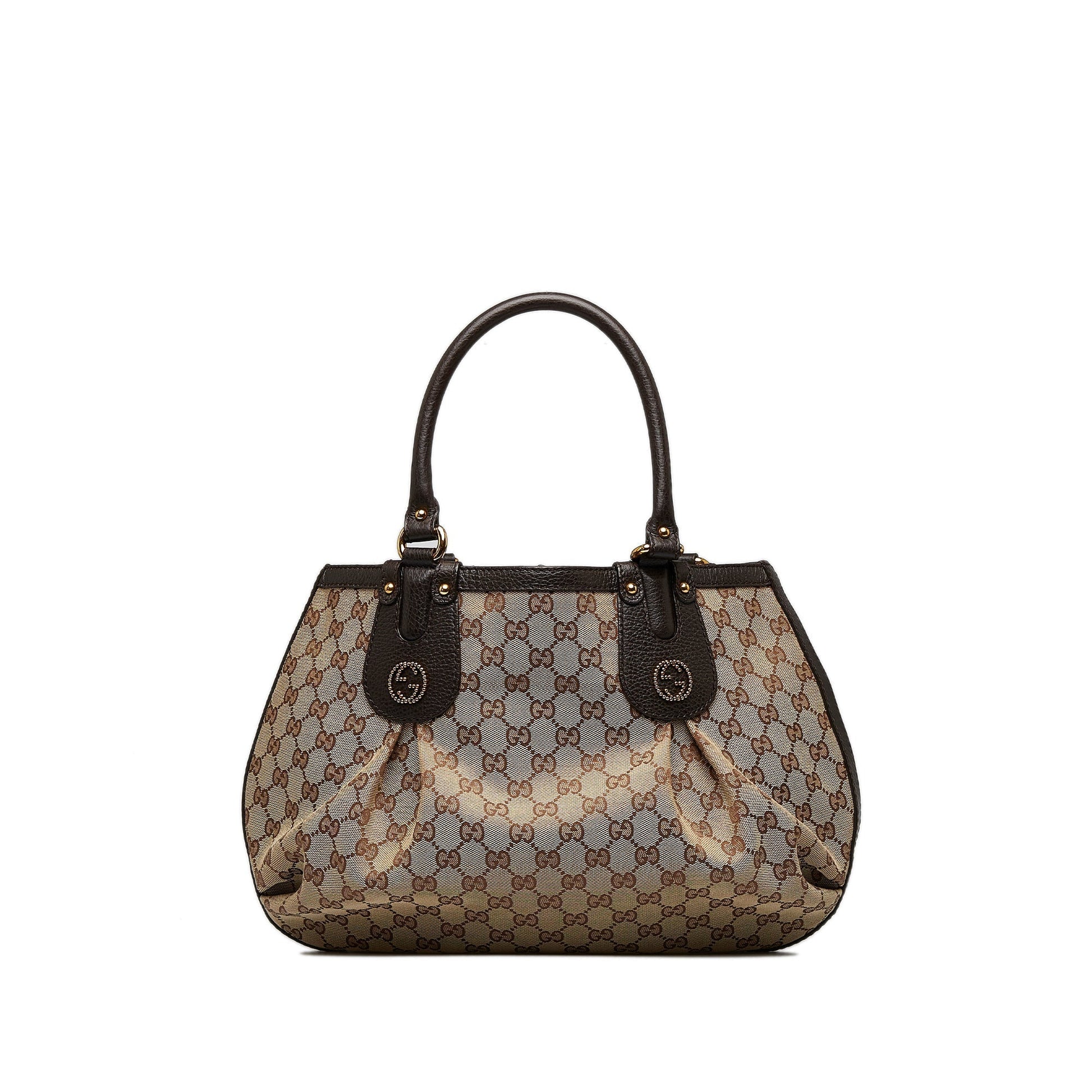Gucci Leather Canvas Tote
