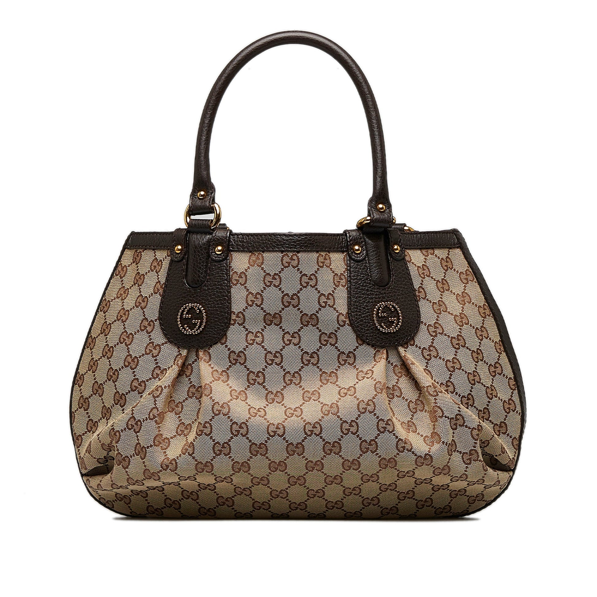 Gucci Leather Canvas Tote