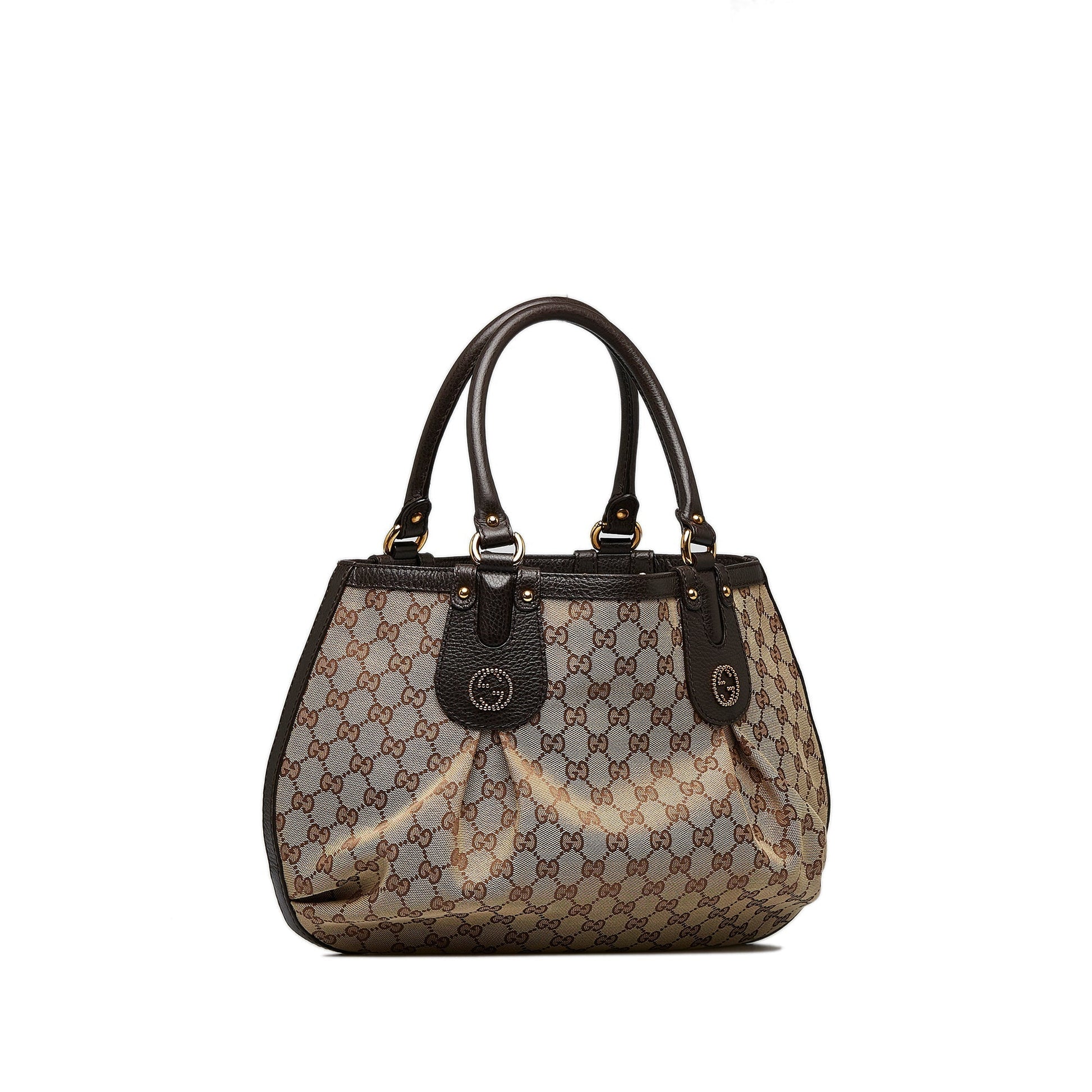 Gucci Leather Canvas Tote