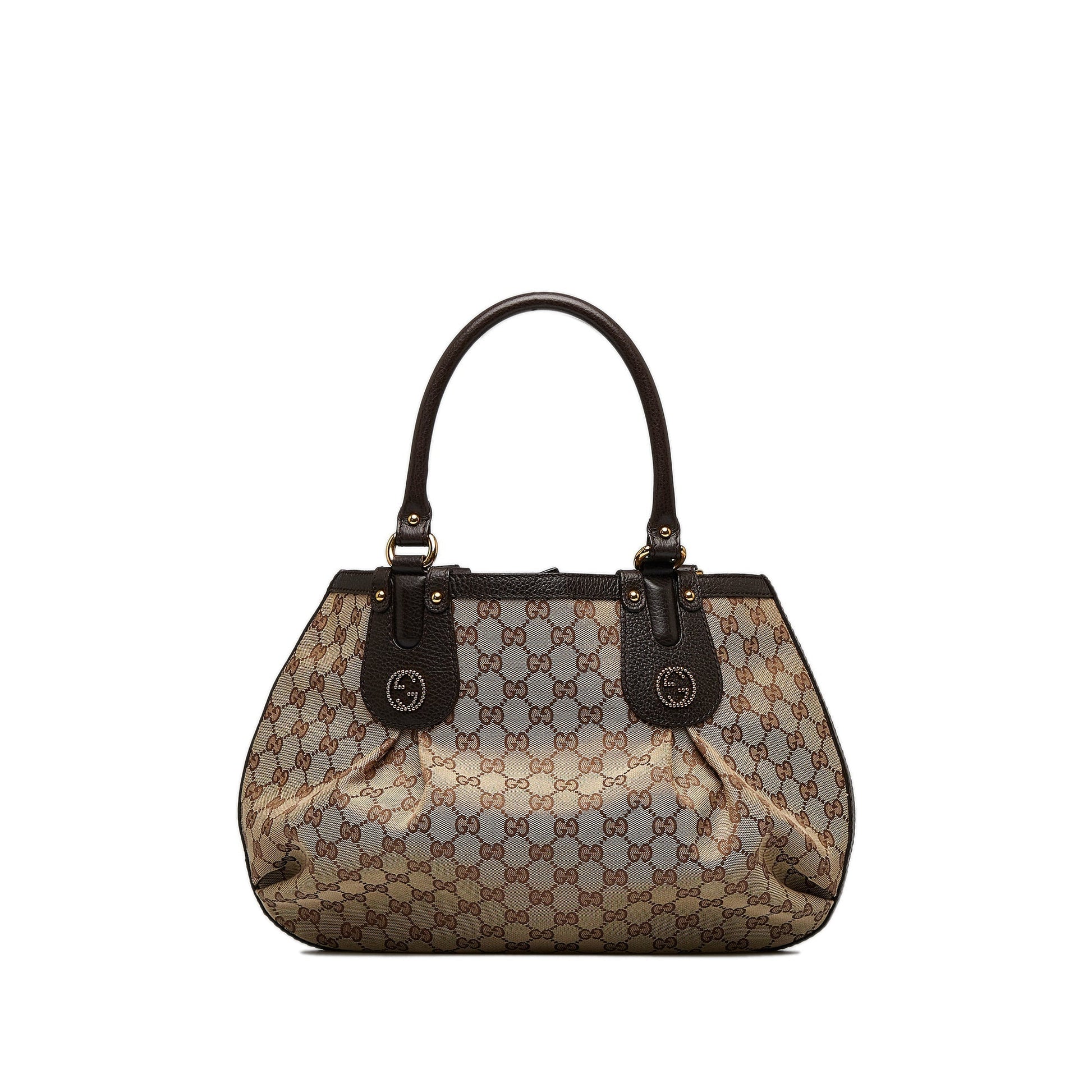 Gucci Leather Canvas Tote