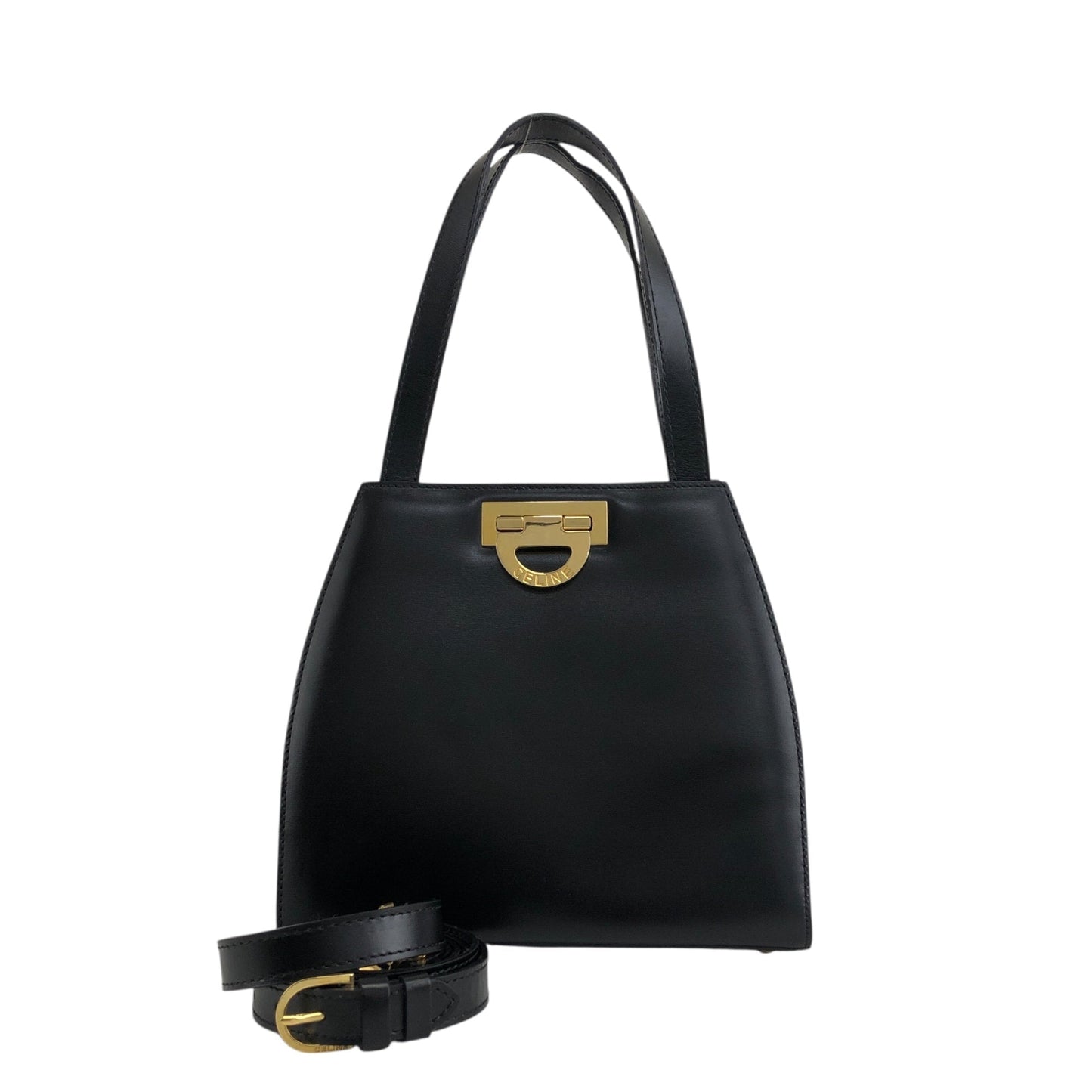 CELINE Horse Bit Two-way Handbag Shoulder bag Black