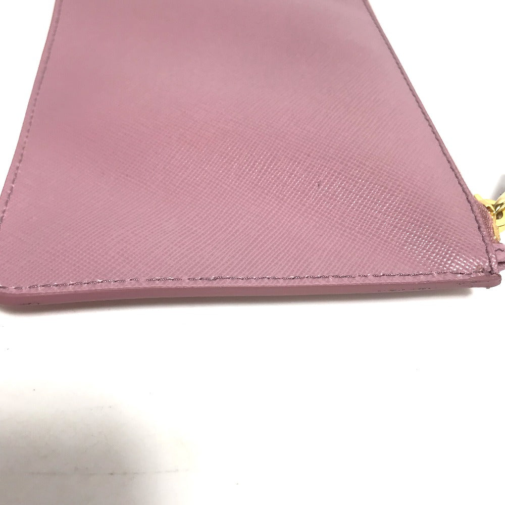PRADA Pouch saffiano leather Pink type logo Women