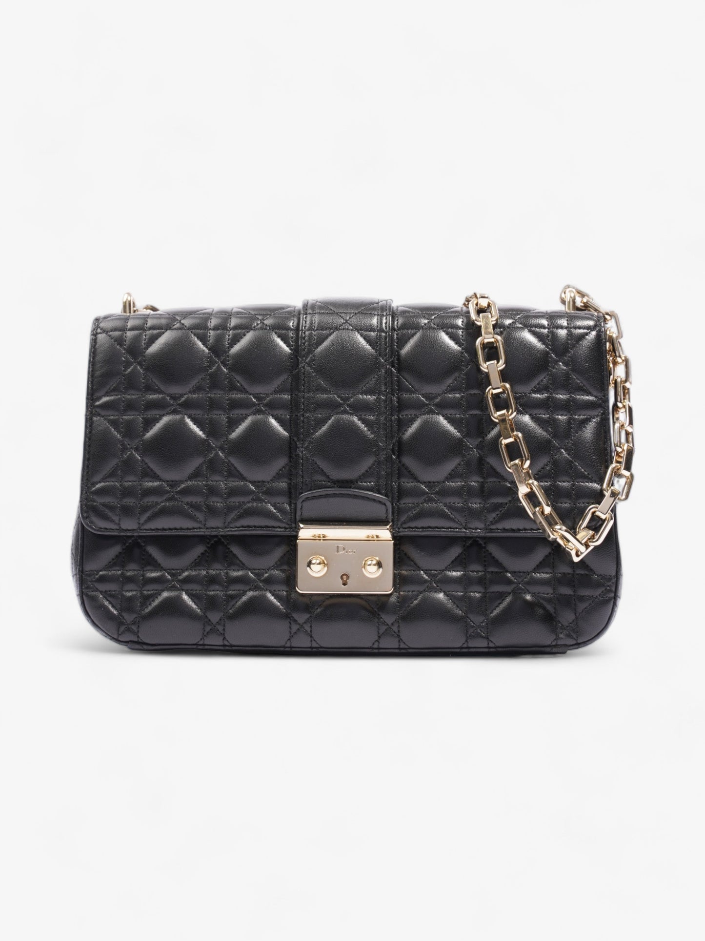 Christian Dior Miss Dior Flap Bag Black Lambskin Leather