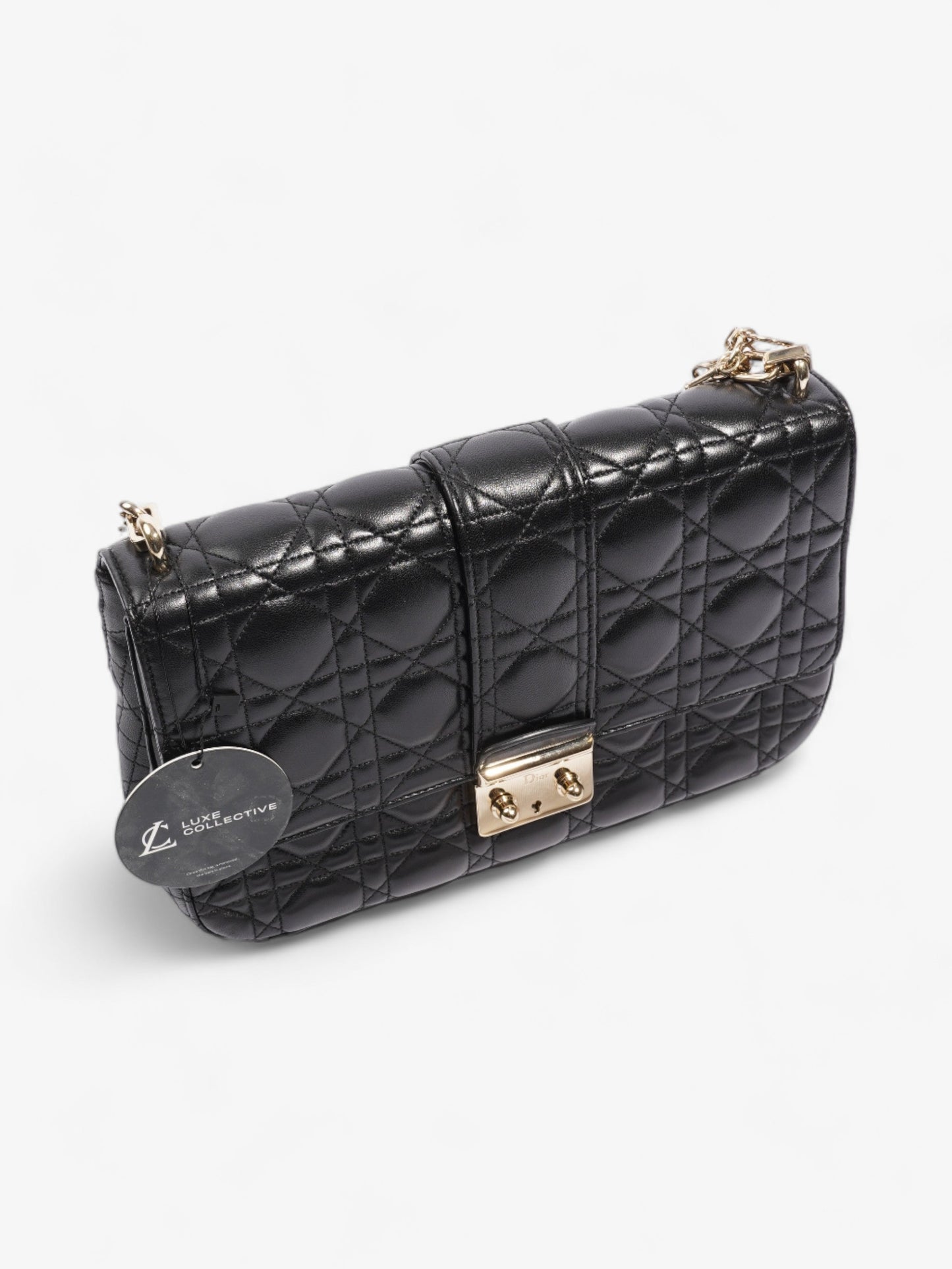Christian Dior Miss Dior Flap Bag Black Lambskin Leather