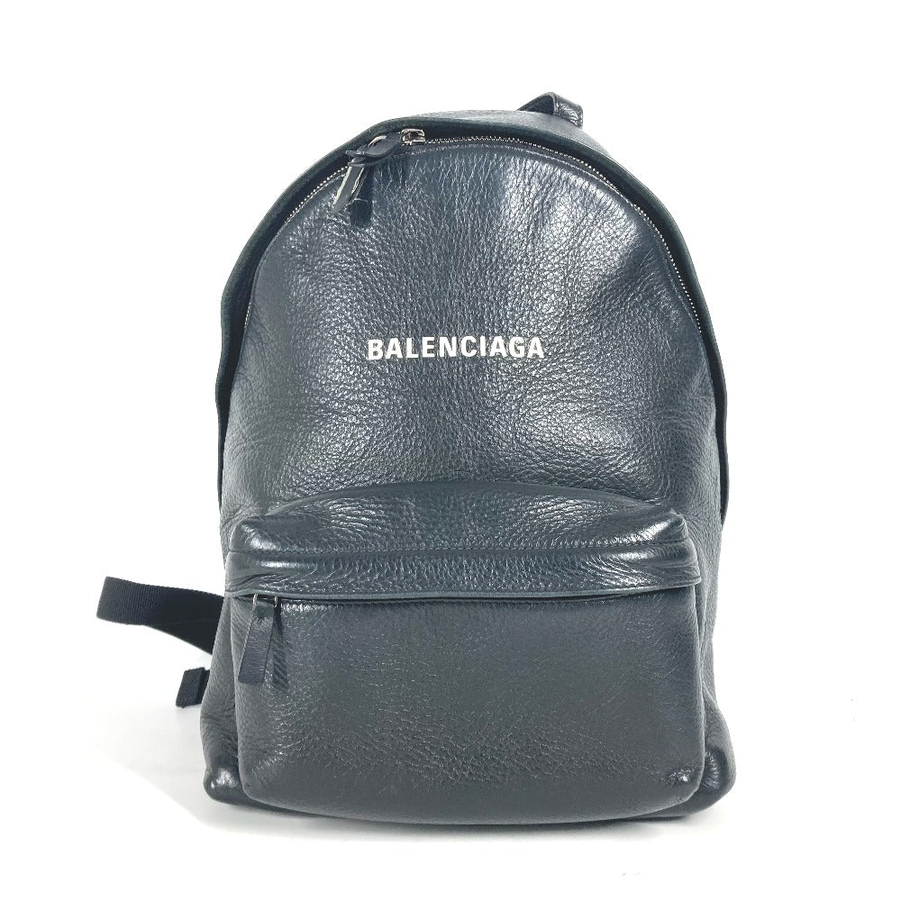 BALENCIAGA Backpack 552379 leather black Everyday logo mens
