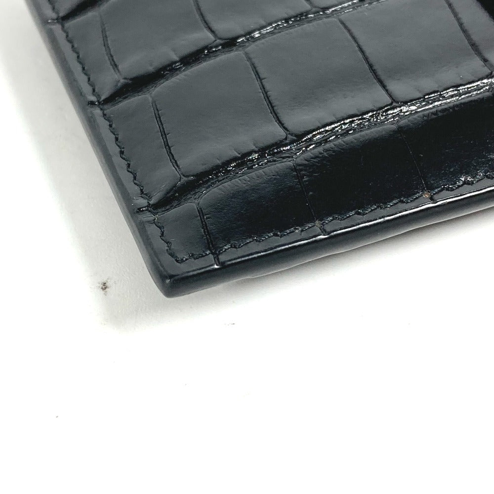 BALENCIAGA Coin case 637371 leather black Hour glass B logo fragment case mens