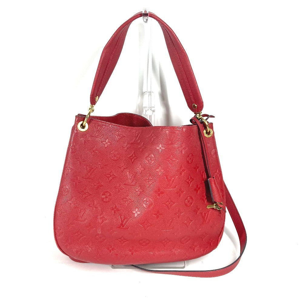 LOUIS VUITTON Shoulder Bag Monogram Ann Platt Leather Red Monogram Ann Platt Spontini