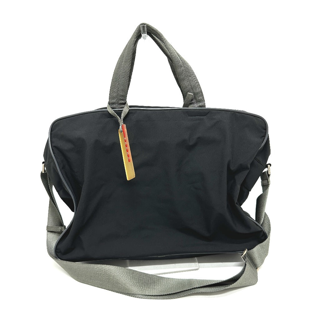 PRADA Boston Duffel bag Nylon black Sports logo