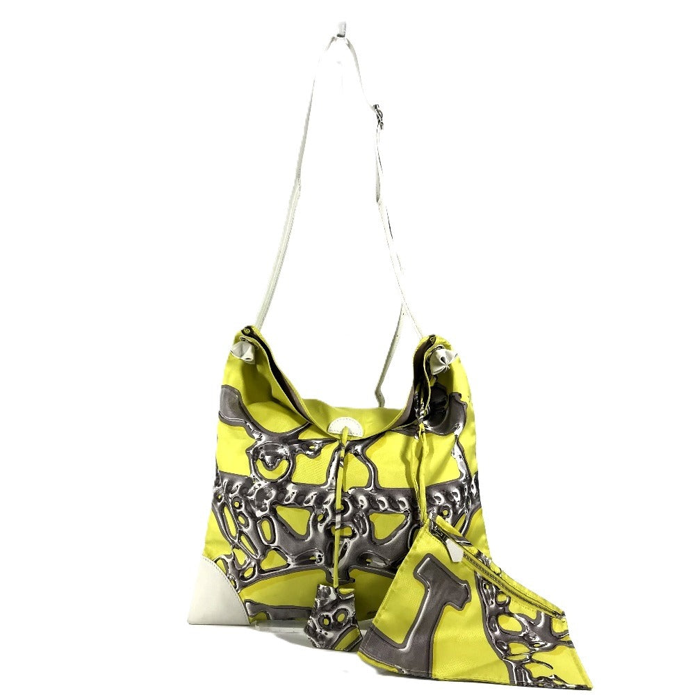 HERMES Shoulder Bag Silk, Leather yellow Silky City PM