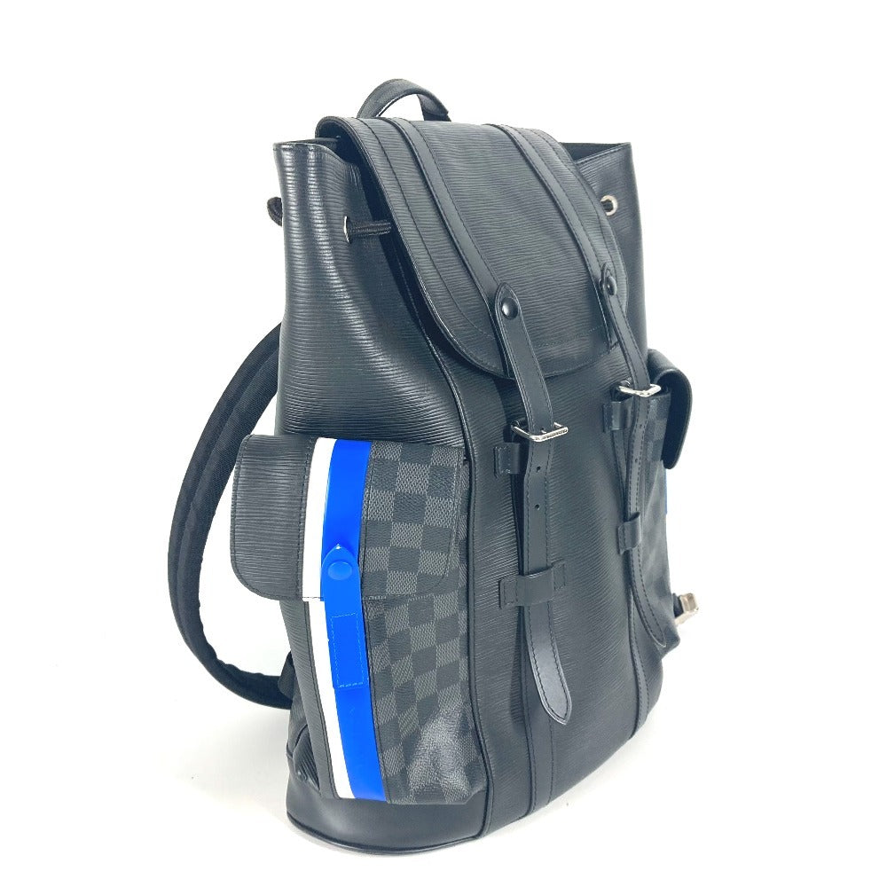 LOUIS VUITTON Backpack Damier Grafitto Canvas black Epidamie Graffit Christopher PM