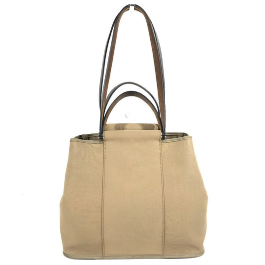 HERMES Shoulder Bag Leather / canvas Brown Kabak PM Kabak PM
