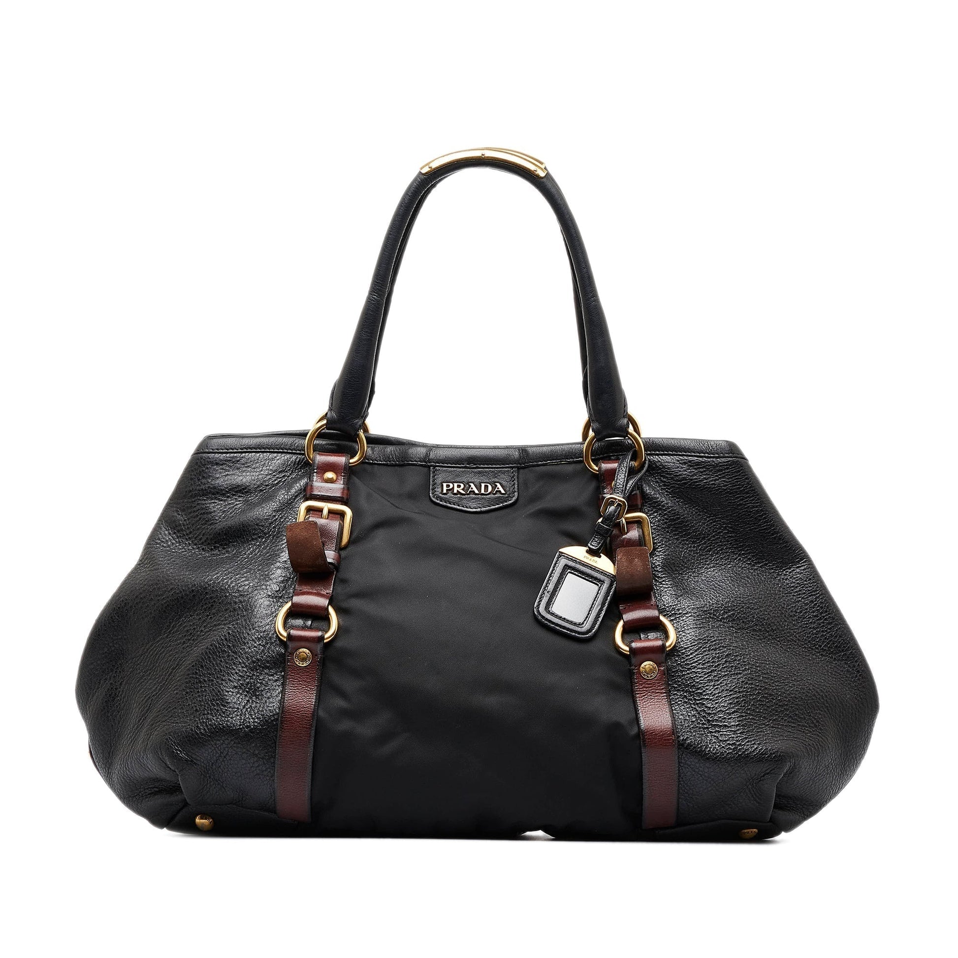 Prada Leather and Nylon Tote Bag