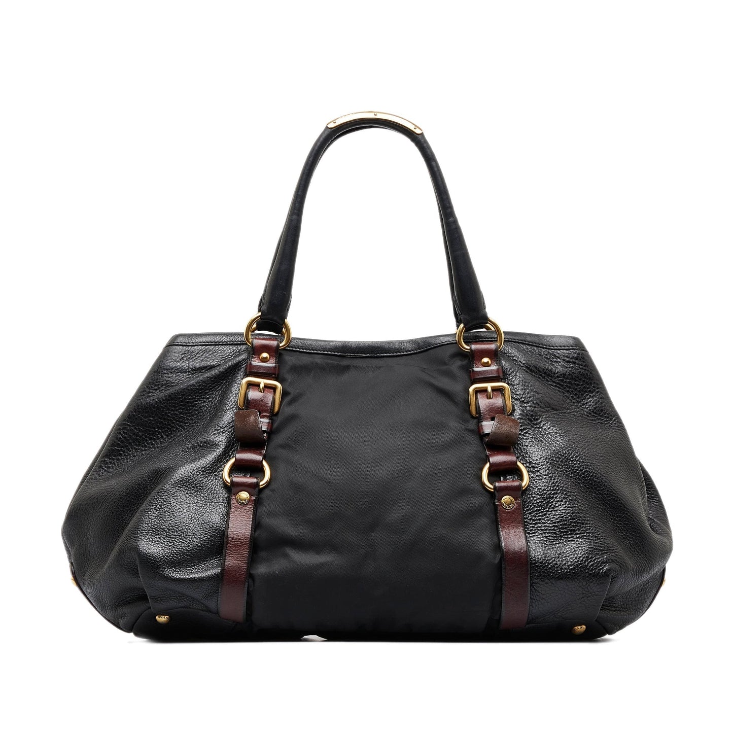 Prada Leather and Nylon Tote Bag