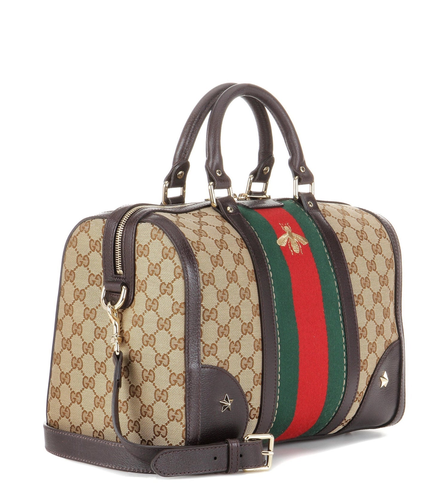 Gucci Web Leather Canvas Shoulder Bag Style 2