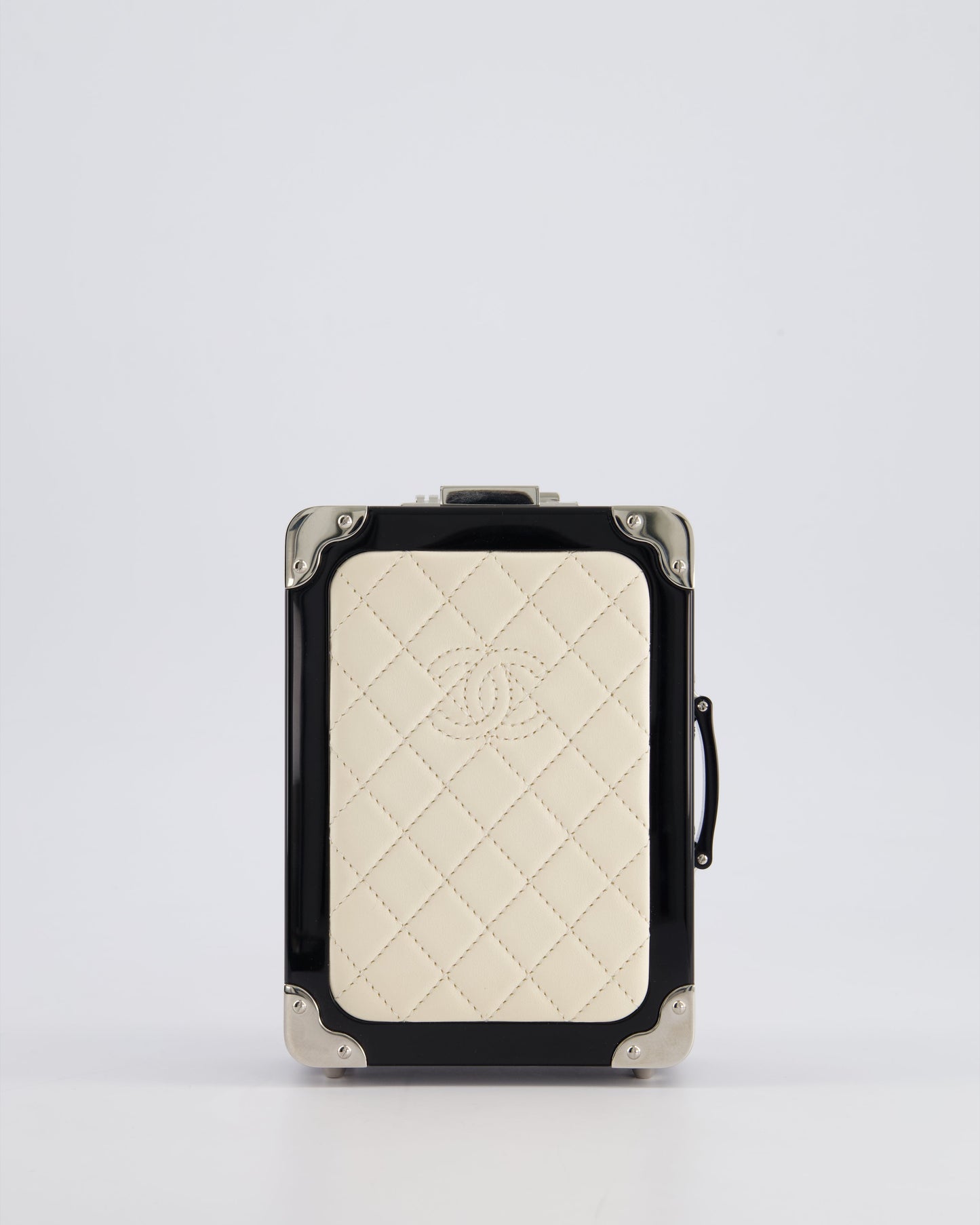 *RARE* Chanel 2016 Airlines Evening In The Air Trolley Minaudi?®re Bag with Silver Hardware and Quilted Leather with CC Logo Detail