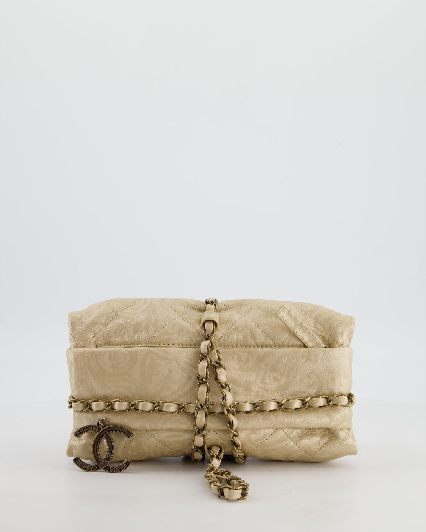 Chanel 12/A -Bombay Gold Baluchon Clutch Bag with Aged Gold Hardware